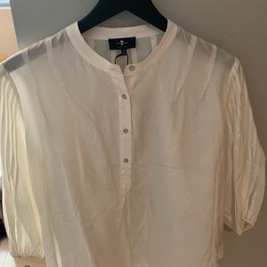 7 for all man kind  white blouse